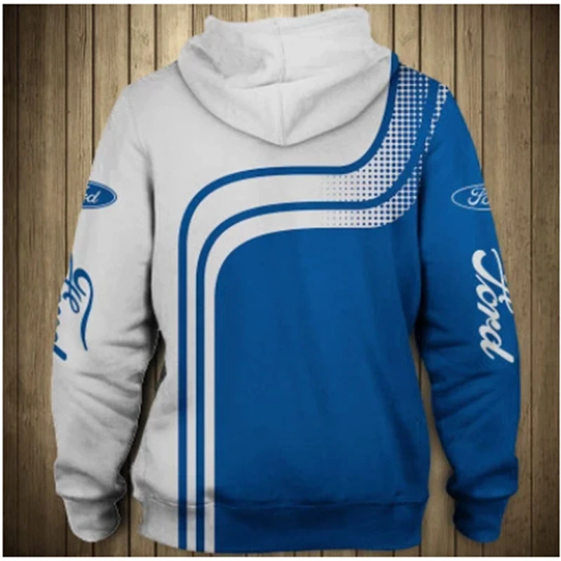 

2021 New Men fashion hoodies Ford 3D Logo Printed Spring Autumn Streetwear Men clothes pullovers casual zipper