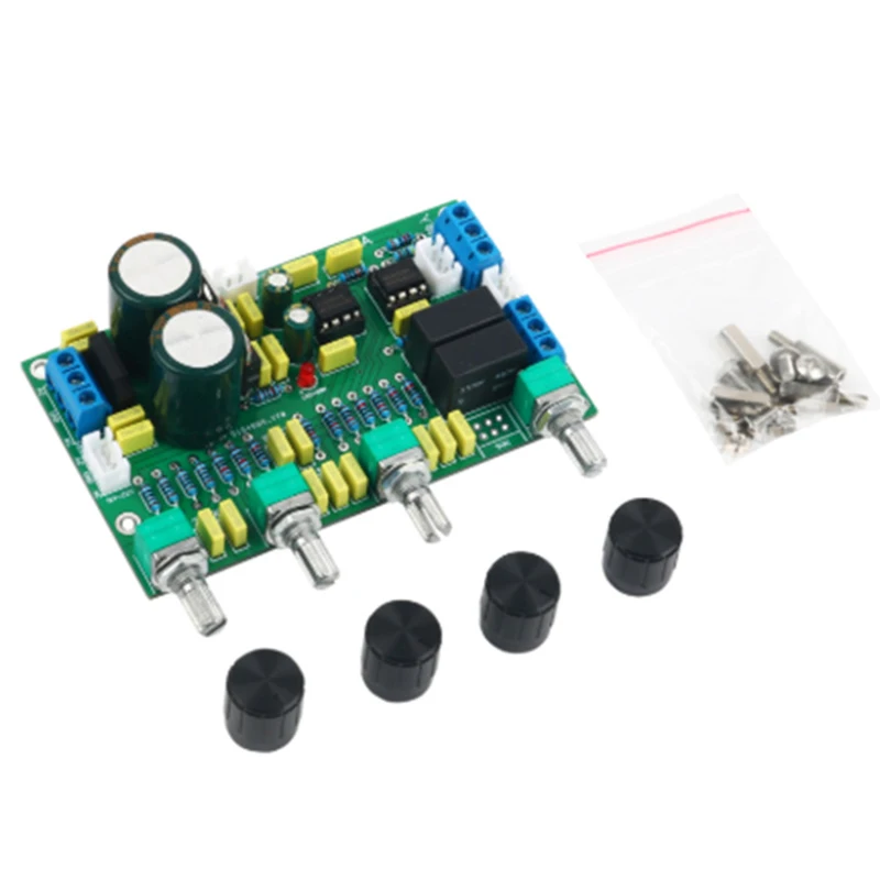 

Dual NE5532 Preamp Board Dual 12-22V Voltage 2.0 Channel HIFI Audiophile Amplifier Front Tone Board Module