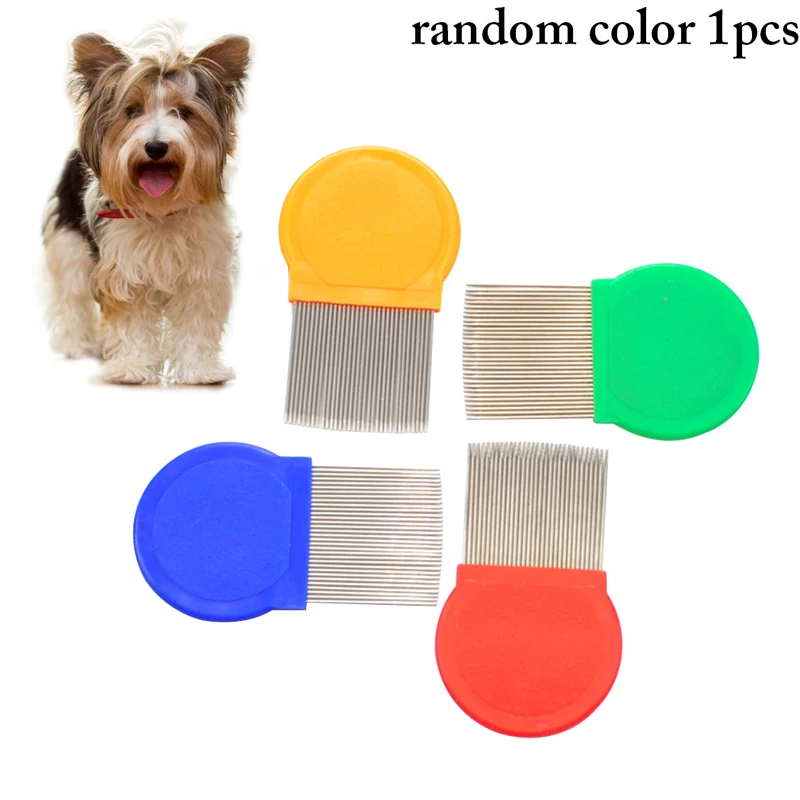 

Pet Grooming Comb Portable Pet Hair Comb Dog Lice Combs With Rounded End Cat Hair Stain Remover Pet Cleaning Tool Random Color