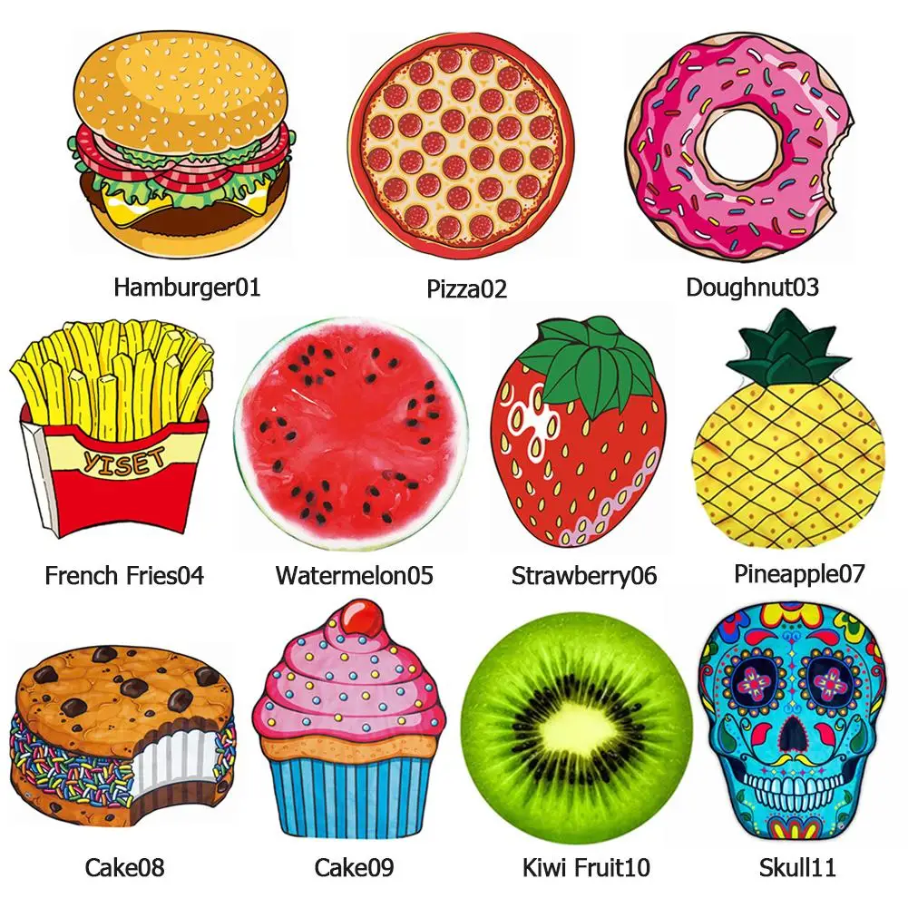 Ананас пончик пляжное полотенце гобелен Пикник коврик одеяло банное для