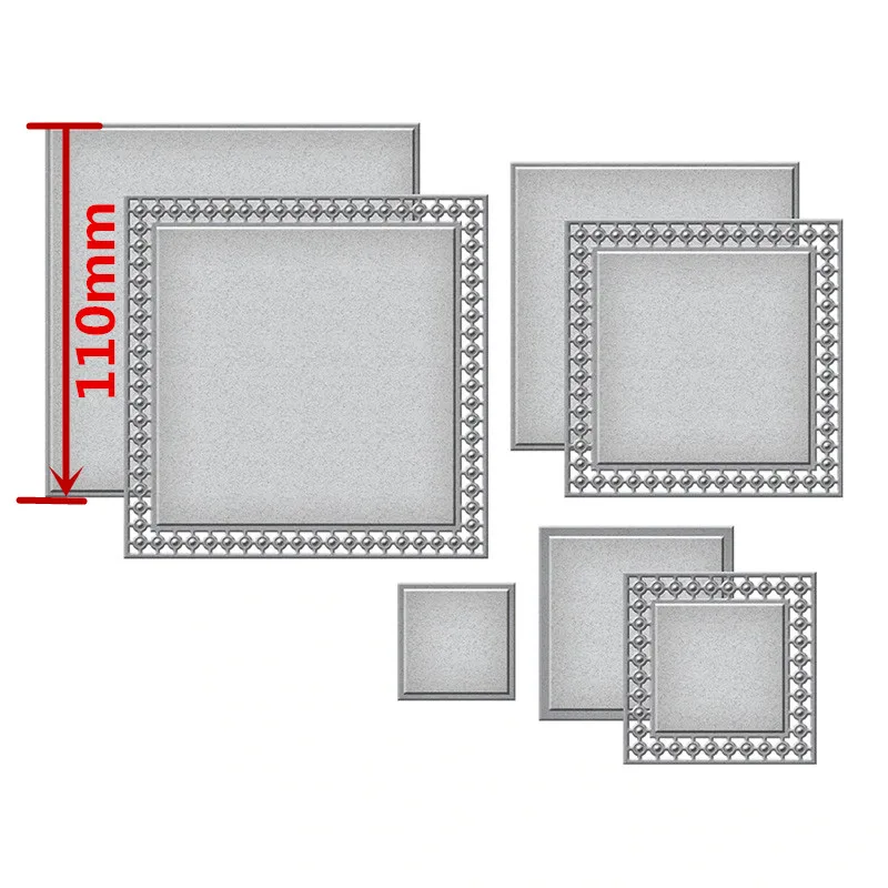 112x112mm Кружевная рамка для фона, трафареты для изготовления открыток, тиснение, бумажная карточка для рукоделия, скрапбукинг, новинка - Цвет: 112x112mm