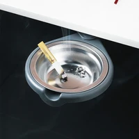 045 removable stainless steel ashtray with concealed bottom smoke holders home office aschenbecher cigarette tools case
