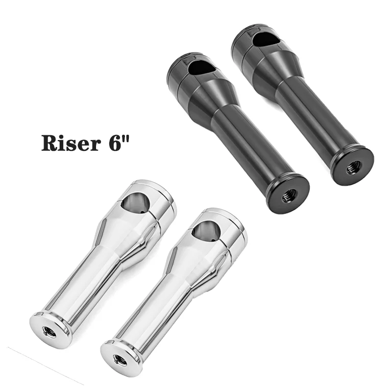 

Motorcycle 6" Riser 1" Handlebar Clamp CNC-Alu For Harley-Davidson Dyna Street Bob/Softail Fat Boy/Sportster 1200&883/Touring