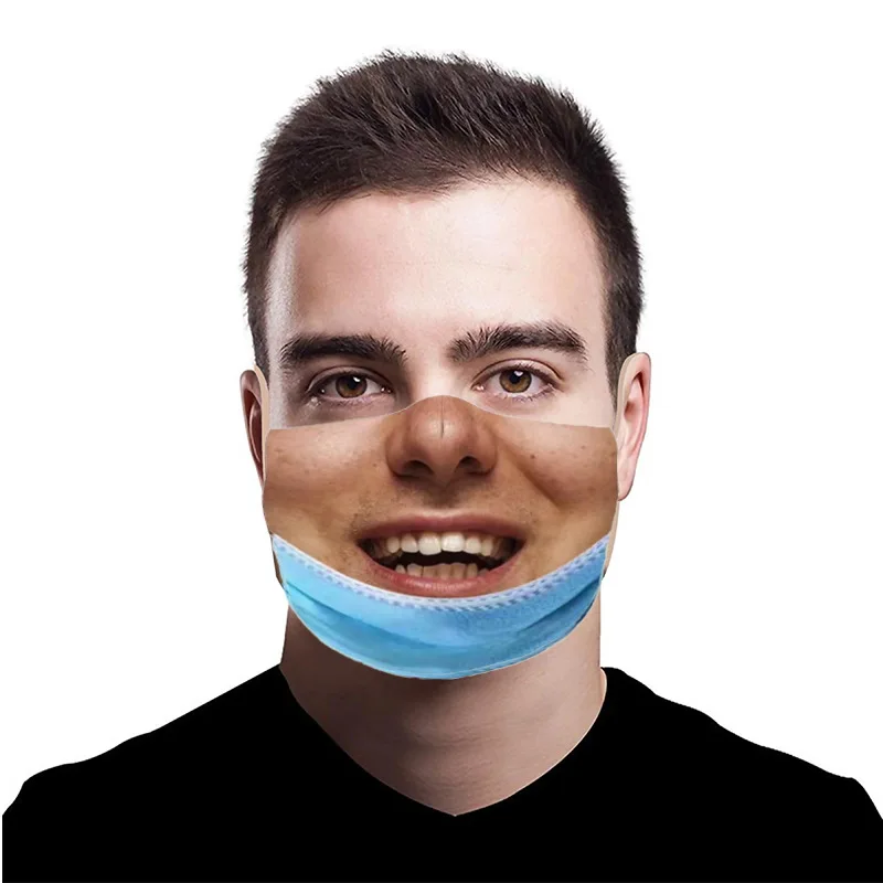 

Смешные маски для взрослых для косплея с изображением животных, лица, рота, многоразовая Пылезащитная маска для женщин и мужчин на Хэллоуин ...