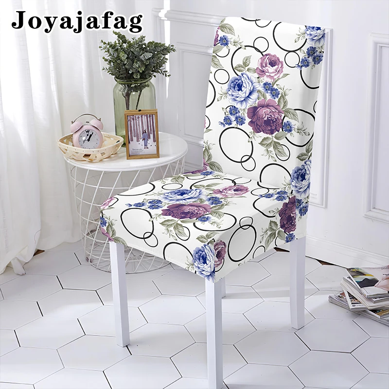 Фиолетовые цветы чехлы на кресла стрейч для офиса Банкетным стульям протектор