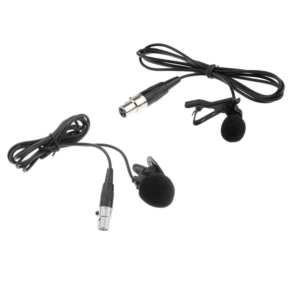

Wireless Microphone XLR 3-pin Connector Lavalier Microphone Tie Clip on