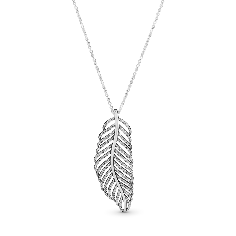 

YLYNXF 2021 Fashion Feather Nobleness Necklace Ring Earring Set Women's Wedding Cubic Zircon Ring Party Jewelry