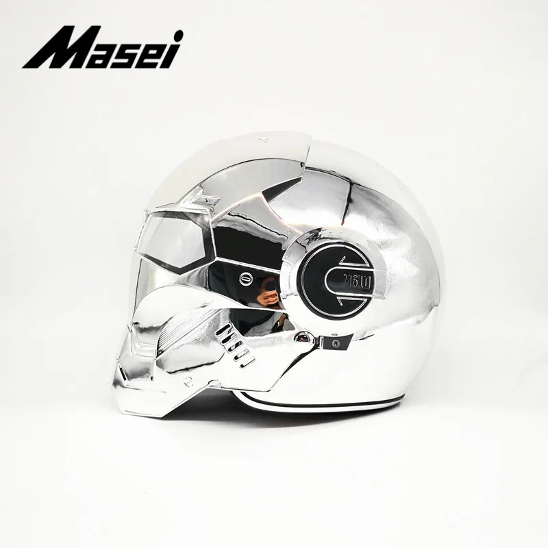 Masei шлем Железного человека moto rcycle половина с открытым лицом шлем-каска cross