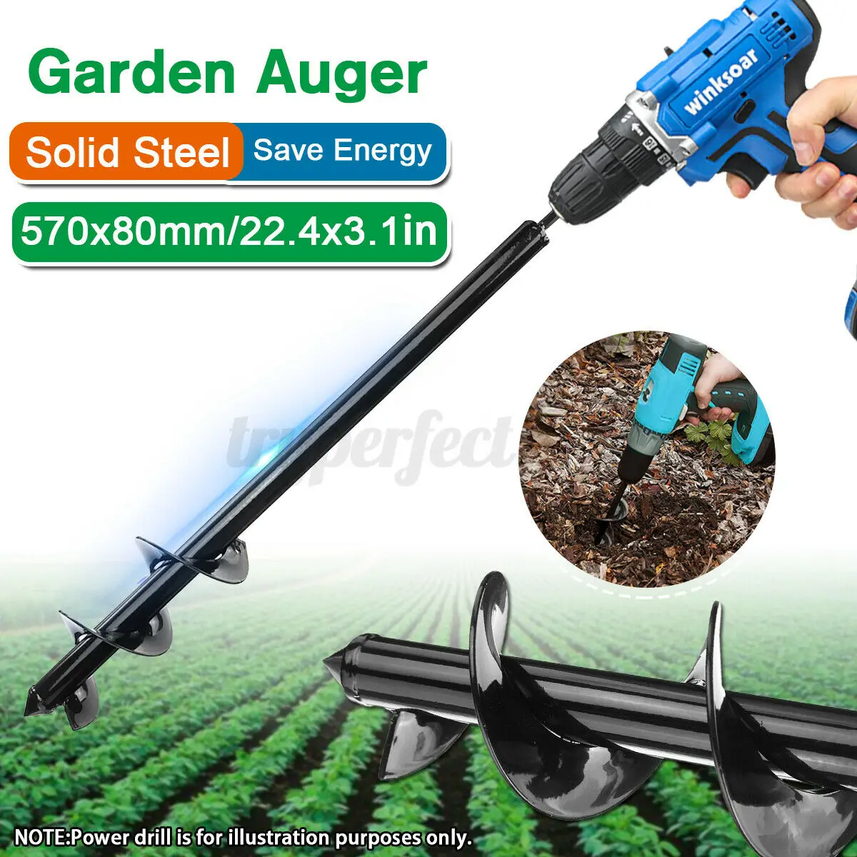 

Earth Auger Steel Post Augers Universal Garden Auger Drill Bit For Planting Flower Bulbs Grass Plugs Andnursery Stock Seedlings