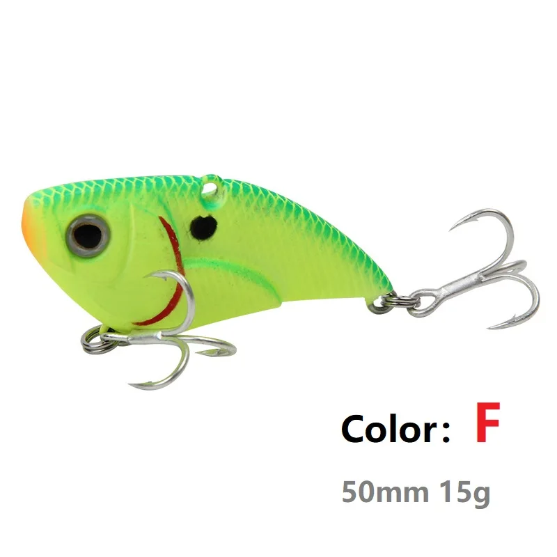 Новые Vib приманки 5 см 15 г снасти для рыбалки приманки pesca jig воблеры isca искусственные кренкбейт жесткая Приманка Товары для джигинга свимбейт лед - Цвет: F