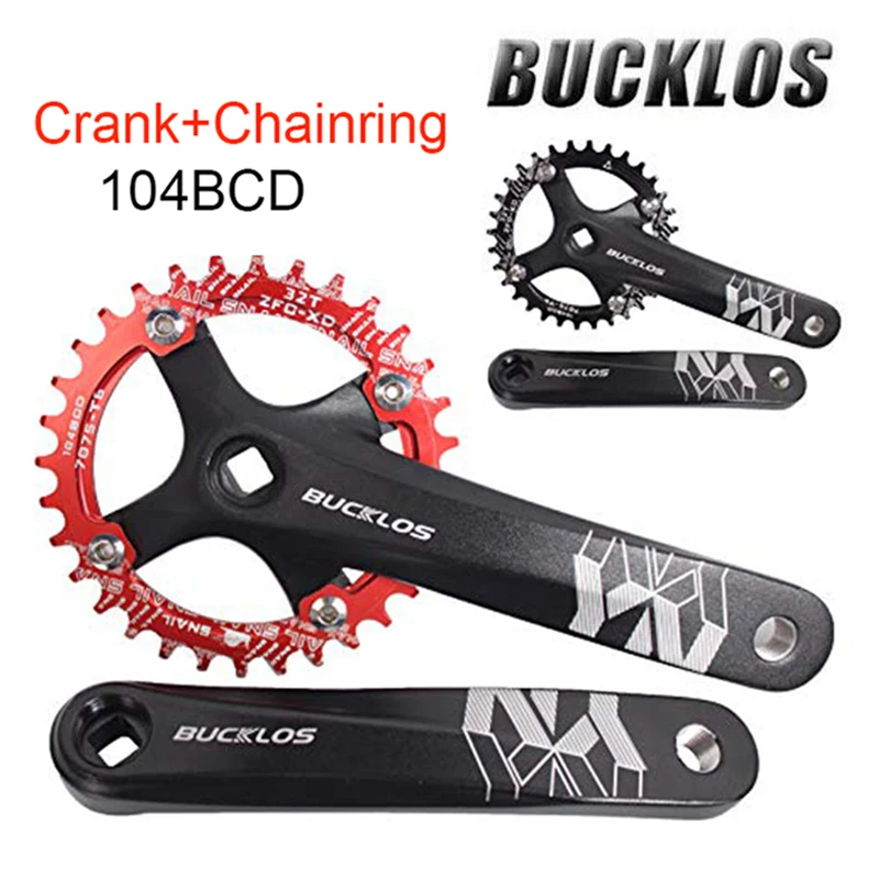 SNAIL 104BCD Chainring 170mm Bike Crankset Single Double Plate Square Hole crank For 8 9 10 11 speed chain Cycling Accessories