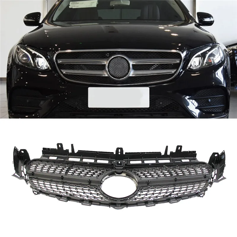 

Автомобильная средняя решетка для Mercedes-Benz E Class W213 E-Coupe W238 E200 E300 2016-2020 Алмазный Стиль передний бампер Центральная решетка