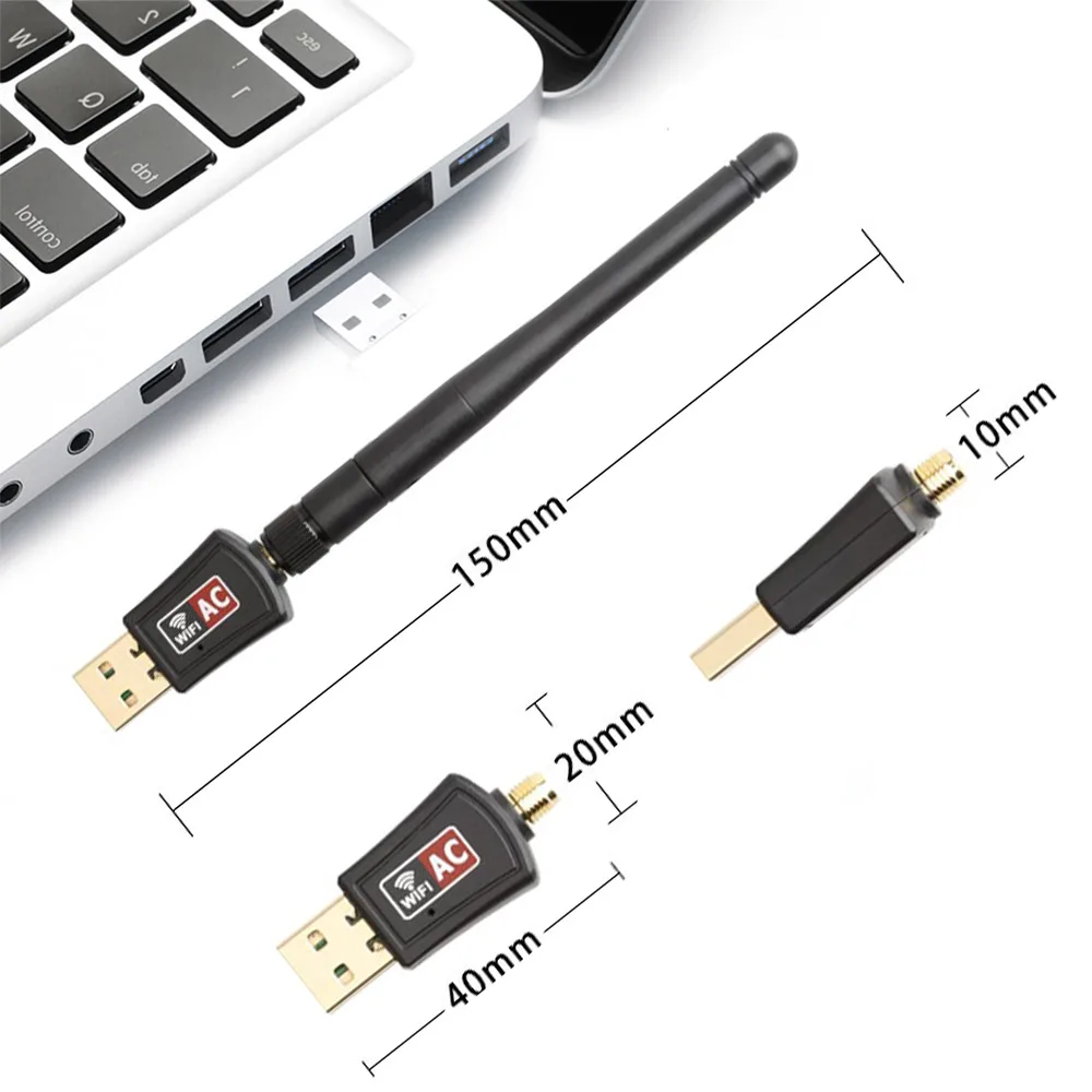 600 Мбит/с USB2.0 Вай Фай Адаптер 2 4 г и 5G Ethernet Realtek RTL88CU сети Lan Wifi адаптер переменного