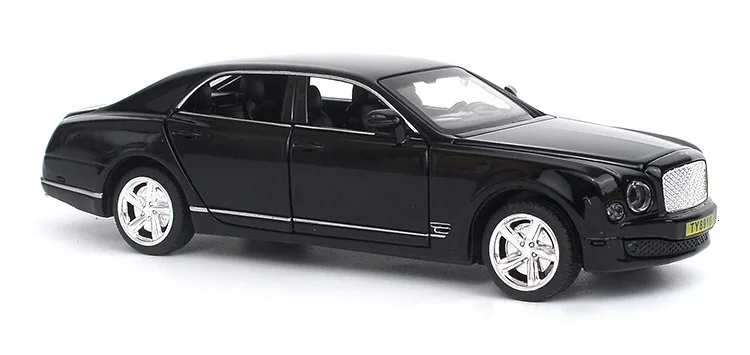 1/32 модель автомобиля из сплава Mulsanne, игрушка, 6 открывающихся дверей, металлическая автоматическая модель литья под давлением, имитирующая светильник, детский подарок для коллекции игрушек