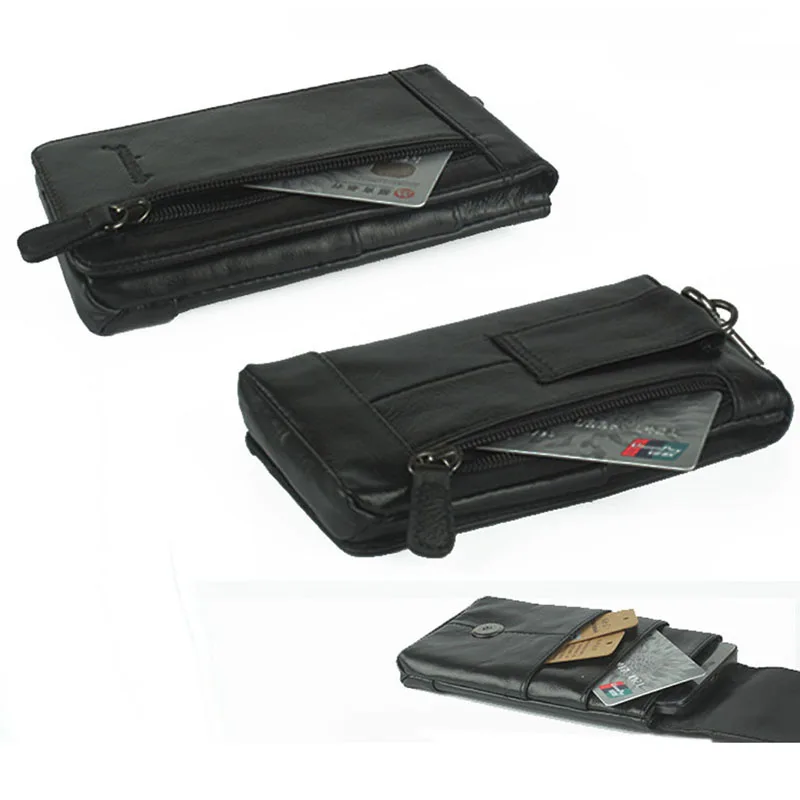 

New Men Leather Mobile Phone Case Pocket Purse Cigarette Hip Belt Bum Fanny Waist Bag Multi-purpose Pack