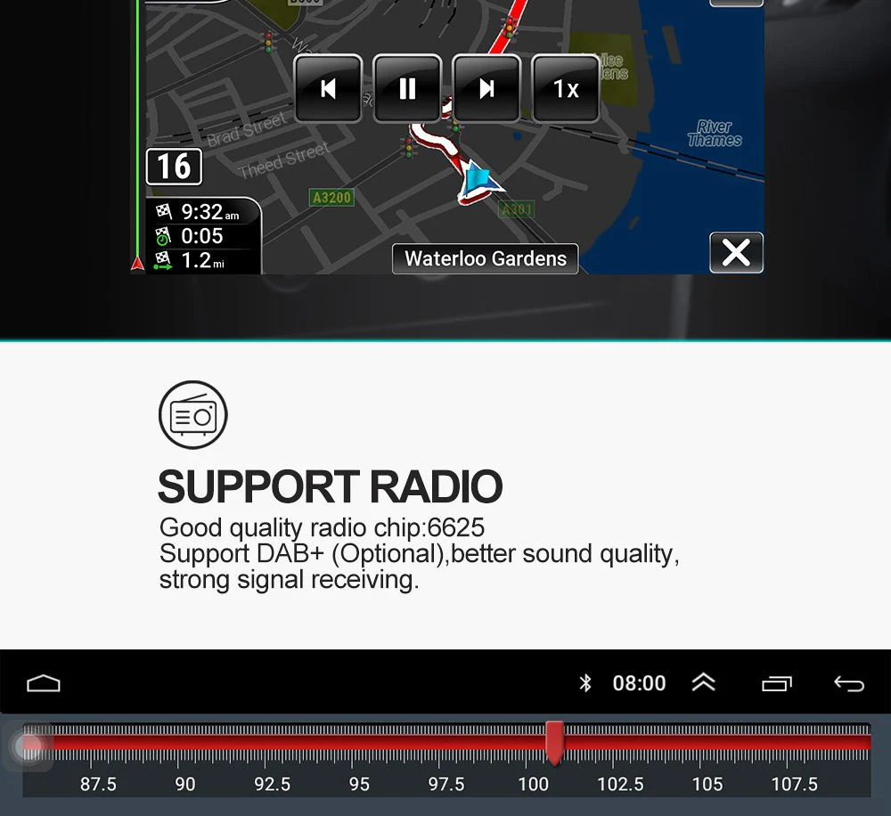 Android 9.1 2G+32G Car Multimedia Player GPS Navigation Bluetooth Radio Player for Toyota Camry 2006 2007 2008 2009 2010 2011