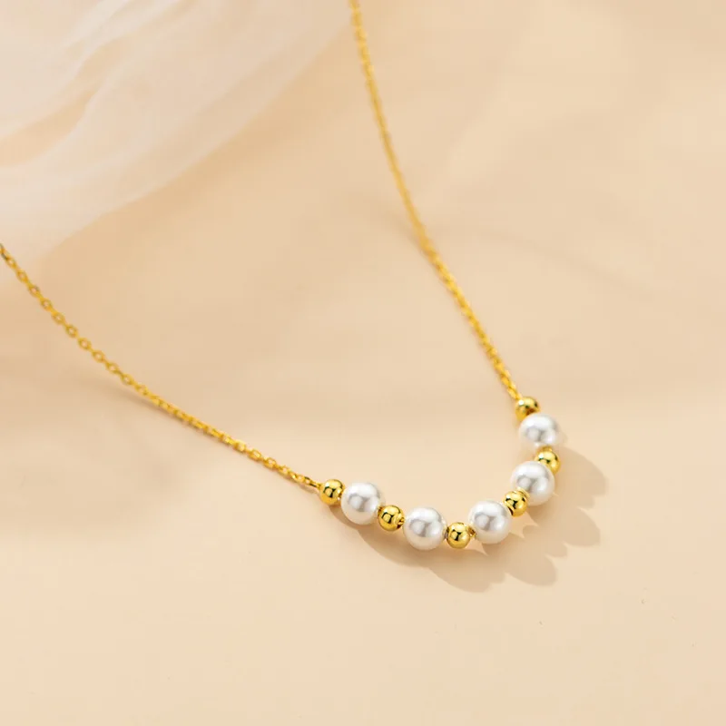 

Женское Ожерелье с жемчужным кулоном MloveAcc, классическое модное ожерелье с цепочкой Золотая чокер, цепочка до ключиц, роскошные ювелирные из...