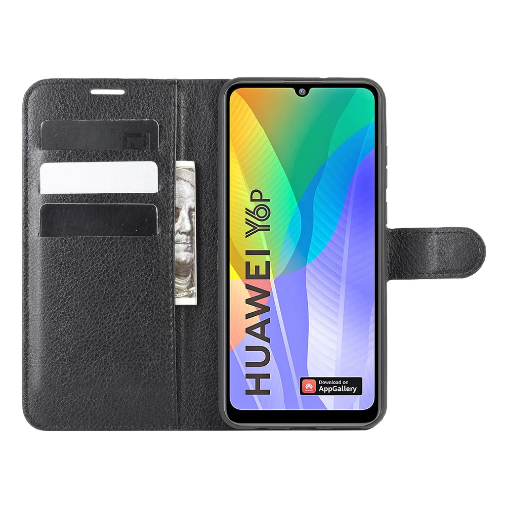 For Huawei Y6P Case Flip High Quality Leather Stand Cover With Card Holder | Мобильные телефоны и аксессуары