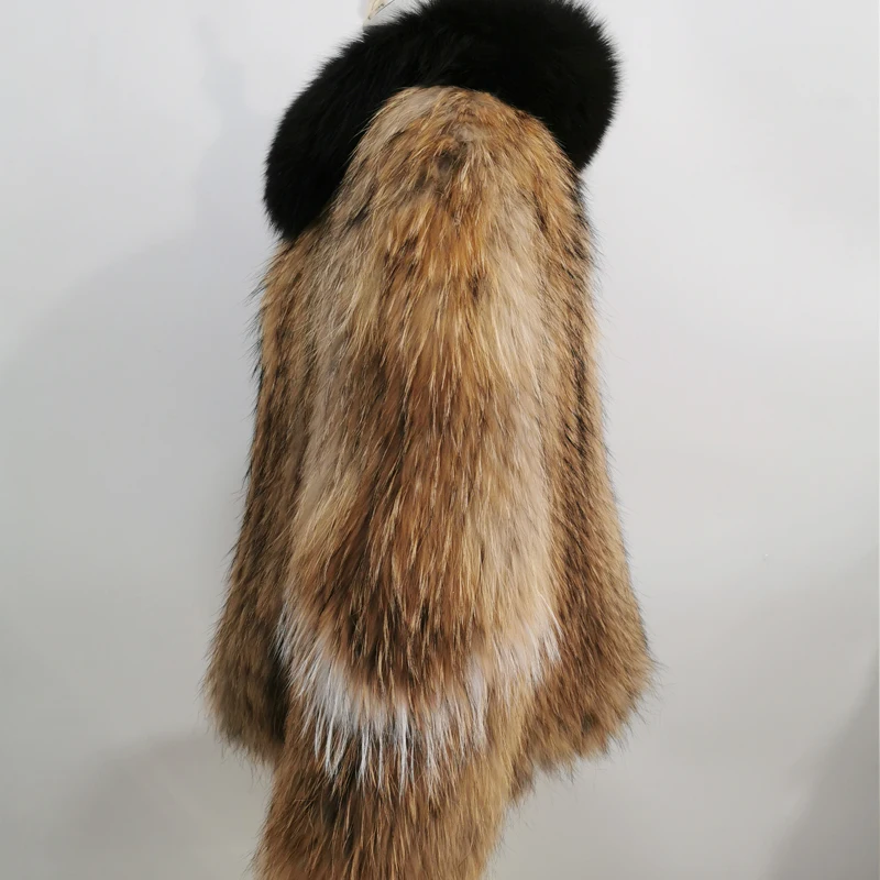 Шуба женская из натурального Лисьего меха зимняя длиной 60 см | Женская одежда