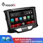 Автомагнитола Podofo 2 Din, мультимедийный проигрыватель без dvd с GPS, Android, Раздельный экран для LADA X-RAYCROSS 2015-2019