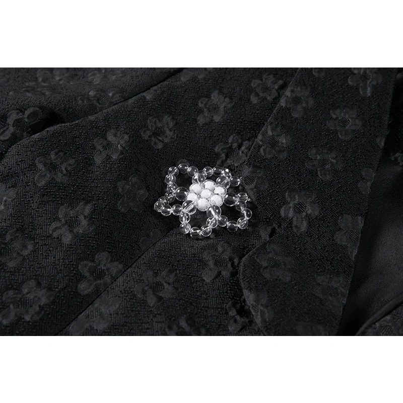 Женский жаккардовый пиджак с длинными рукавами романтичный винтажный цветочным