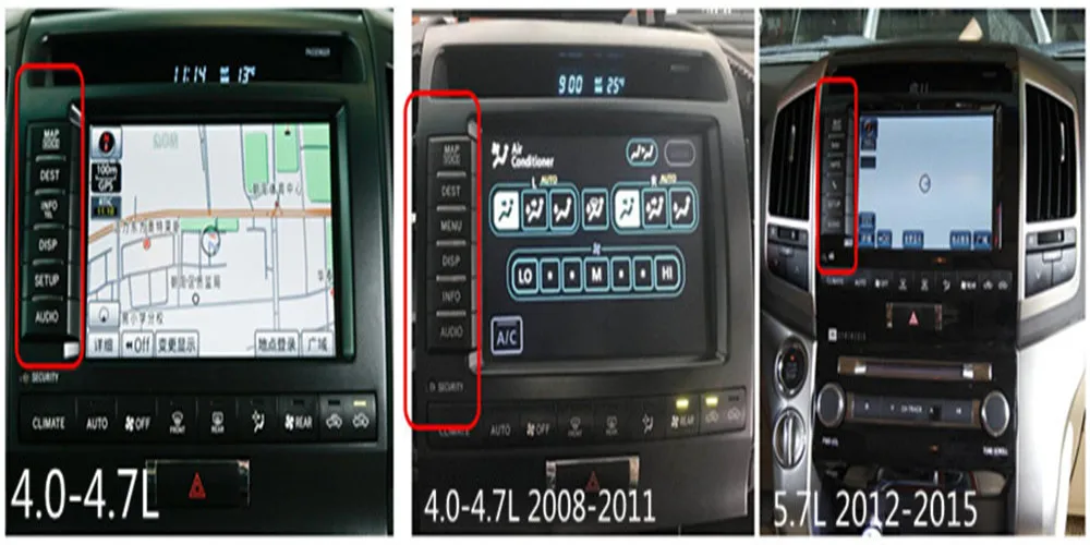 Aotsr Tesla 16“ Vertical screen Android 8.1 Car DVD Multimedia player GPS Navigation For Toyota Land Cruiser LC 200 2008