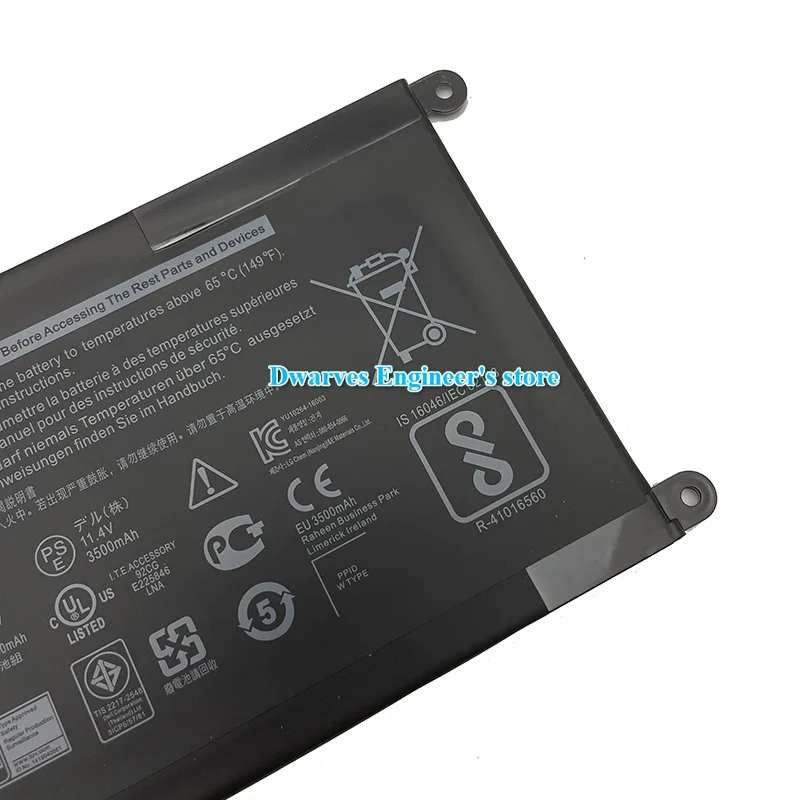 11.4V 42Wh WDXOR Laptop Battery For Dell Inspiron 17 5767 5770 15 5565 5578 7560 7569 7570 7579 13 5368 5378 7368 7378 14 7460 - купить по