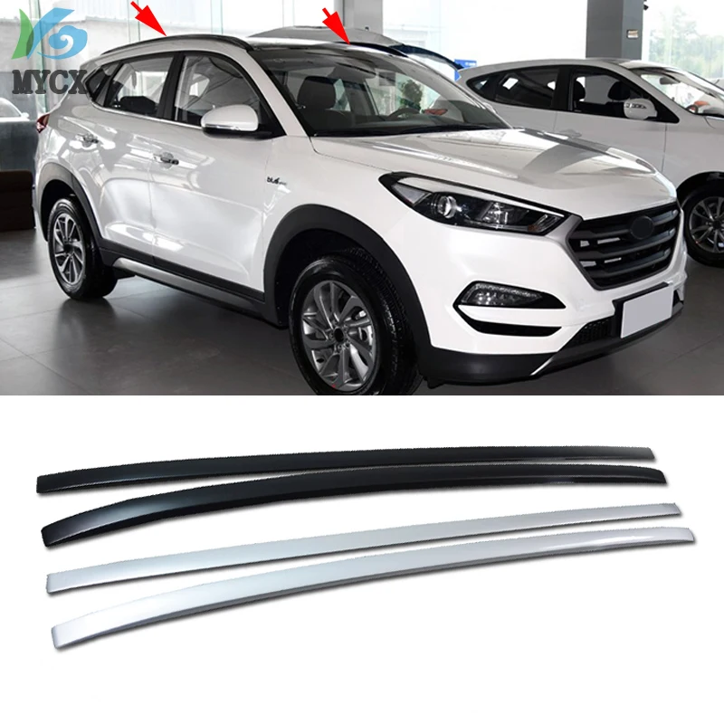 Рейка на крышу для Hyundai New Tucson 2015 2016 2017 2018 2019 Серебристая или черная качество