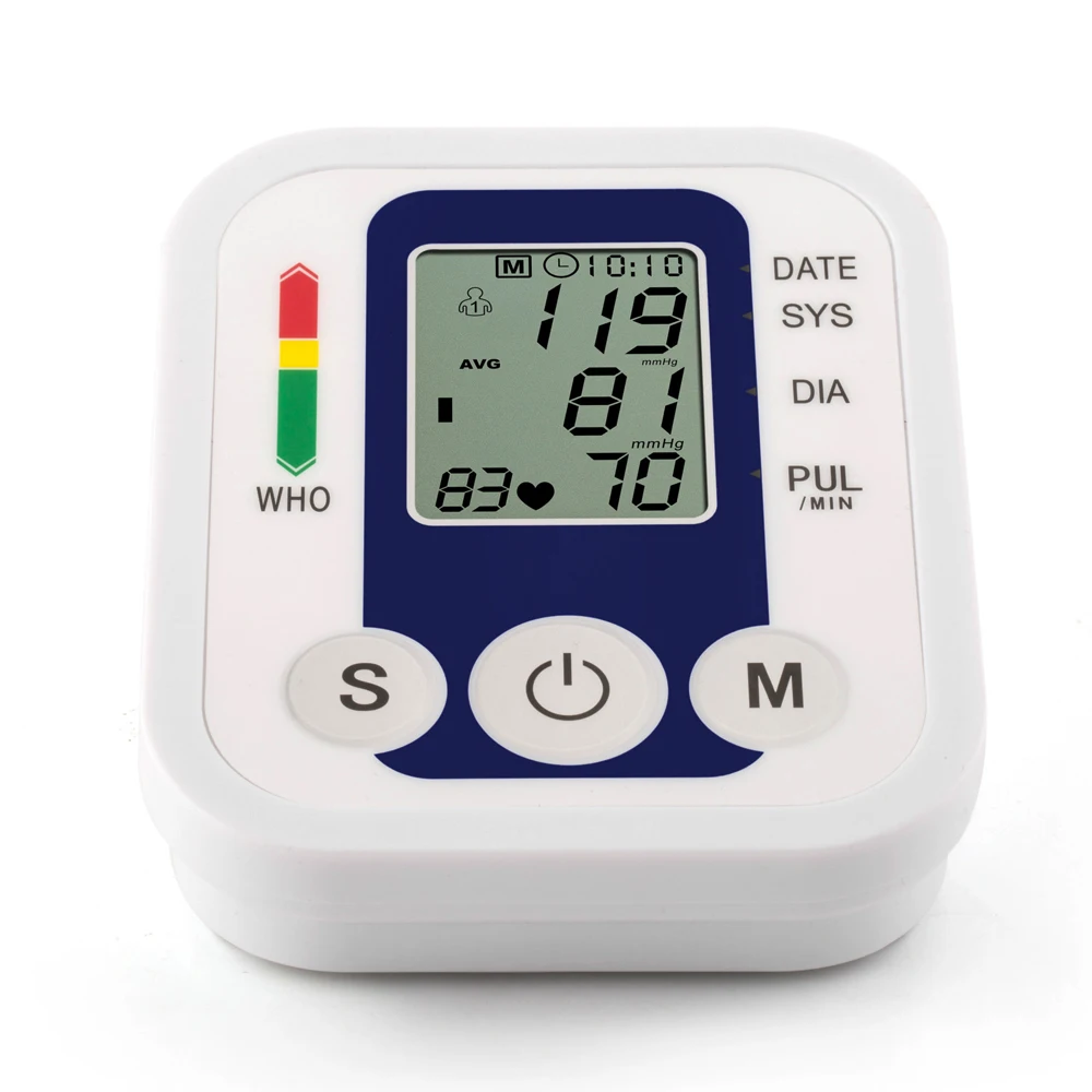 Upper Arm Blood Pressure Monitor Sphygmomanometer Electronic Medical LCD Automatic Measuring English Voice for Home Health Care | Красота и