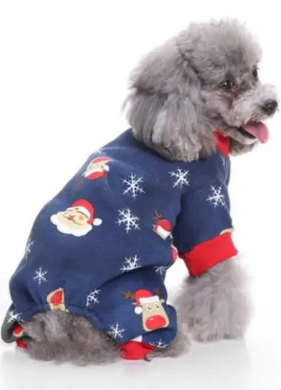 (5 шт./лот) Рождественская собака породы чихуахуа кошка хлопковая одежда