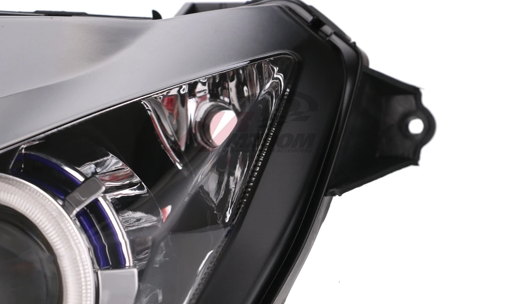 Halo Eye HID проектор на заказ головной светильник в сборе для Kawasaki Z800 z250 2013 синий светильник