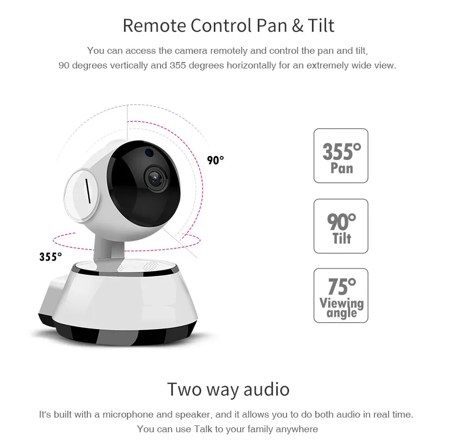 LOOSAFE 720P Беспроводная ip-камера для домашнего видеонаблюдения ICR ночного видения CCTV PTZ wi-fi панорамная сетевая ip-камера видеонаблюдения КМОП H.264 домашняя камера Прямая