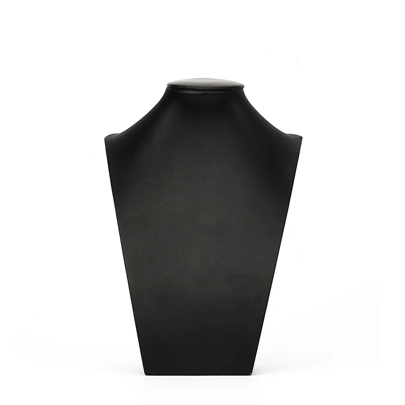 

2020 изысканный черный матовый кожаный бюст портретное ювелирное Ожерелье Длинная цепочка подвеска для магазина витрина стойка