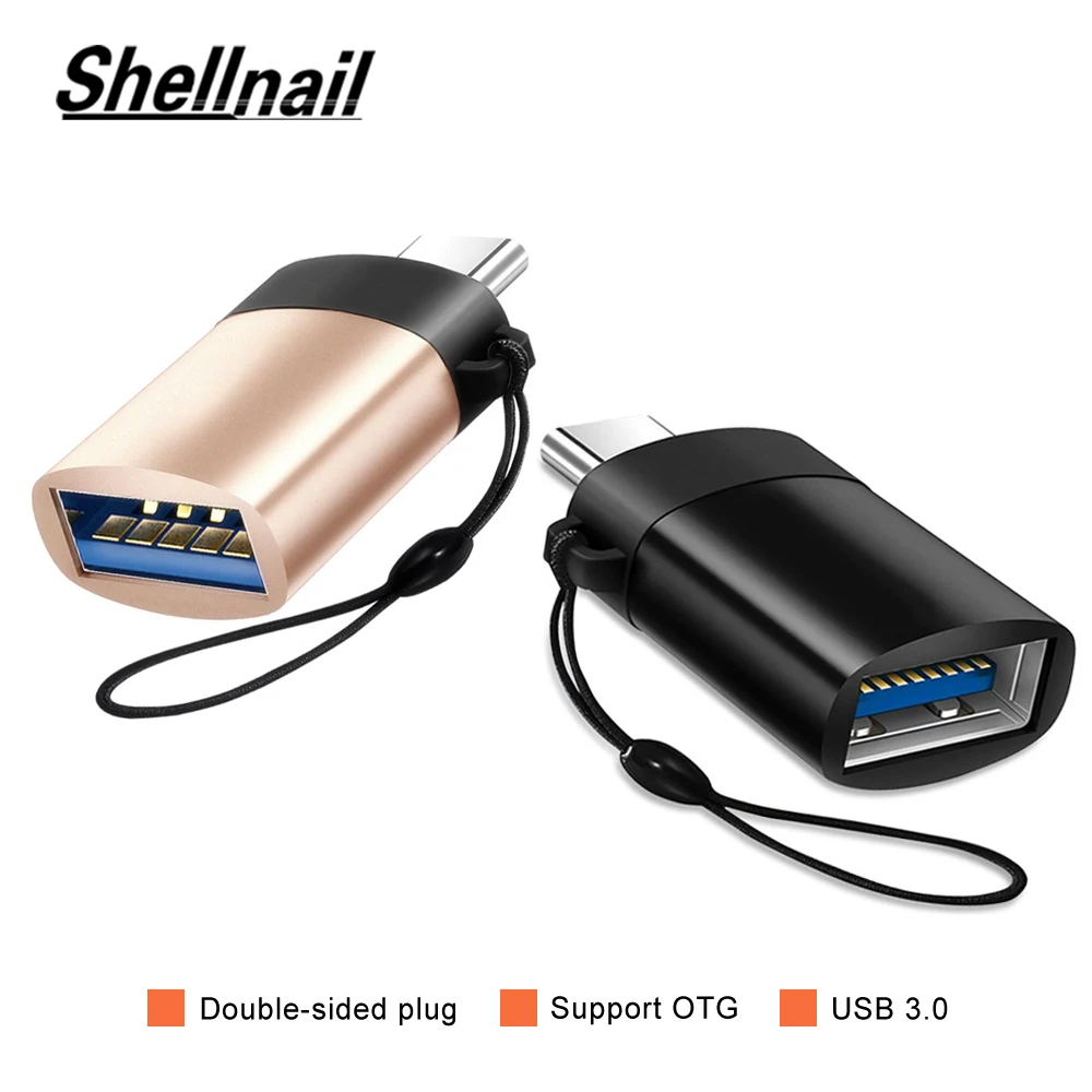 Shellnail OTG Type-C USB C Adapter Micro Type USB-C 3.0 Charge Data Converter ForSamsung Galaxy S8 S9 Note 8 A5 One Plus | Мобильные