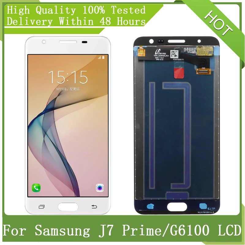 5 &quotНовый AMOLED для Samsung Galaxy J7 Prime G610 G610F G610M G6100 ЖК-дисплей сенсорный экран дигитайзер