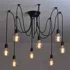 Скандинавская Подвесная лампа E27 в стиле индастриал, потолочные светильники Эдисона в стиле лофт, длина 120 см, 150 см, 200 см