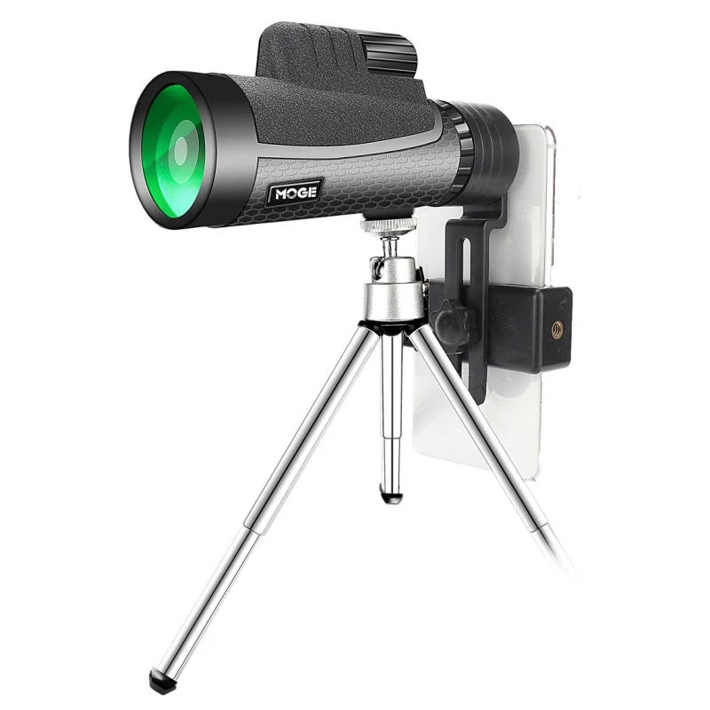 

Монокулярный телескоп высокой мощности 12x50 для кемпинга и пешего туризма, компактная зрительная труба со штативом, адаптер для телефона с з...