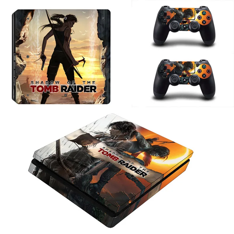 Tomb Raider PS4 тонкие наклейки PS 4 Play станция виниловые на кожу для playstation Тонкая