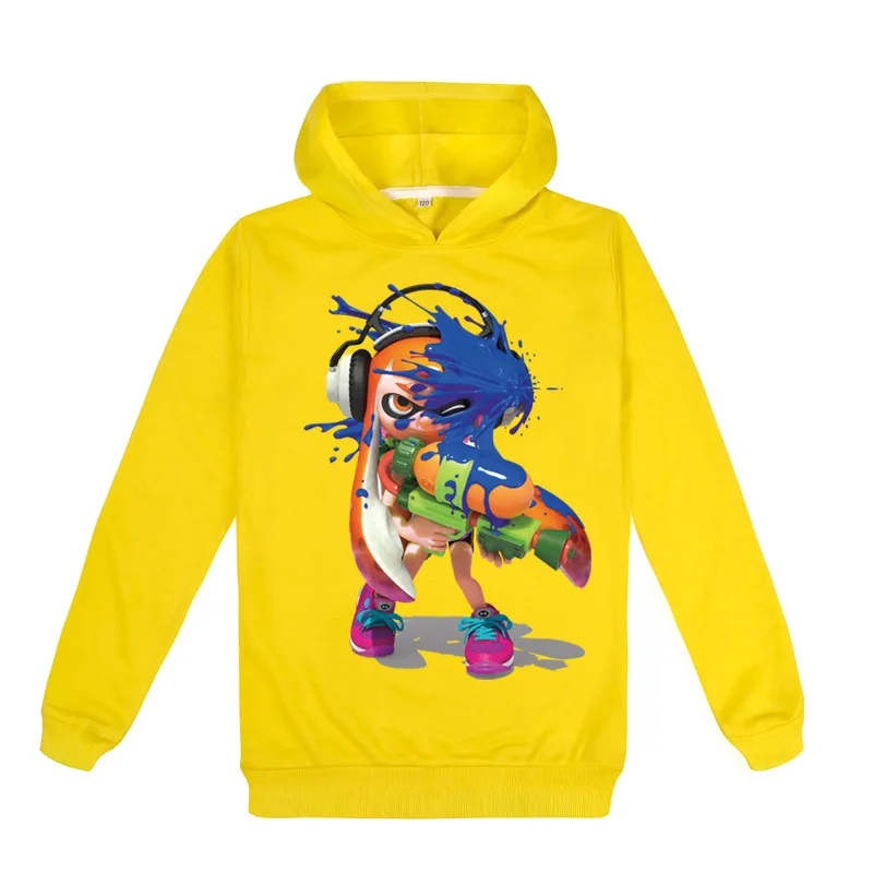 

Fashion Game Splatoon Hoodie Kids Spring Autumn TShirt Children Cartoon Print Hoody Tops Girls Sweatshirt Boys Casual Clothes