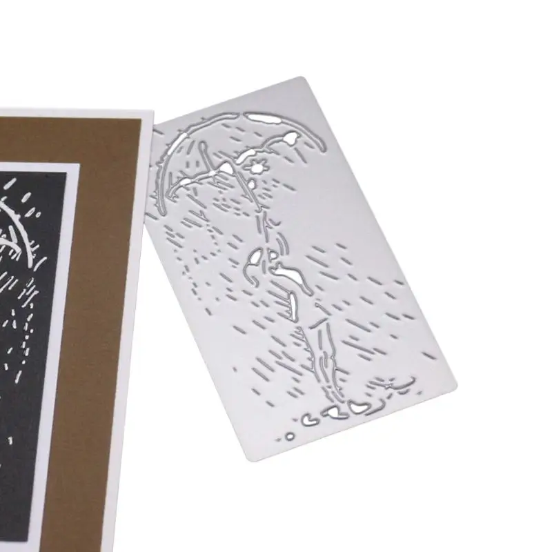 Девушка в дождь металла резки плашки трафарет для скрапбукинга &quotсделай сам&quot