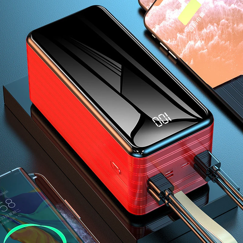 Внешний аккумулятор ёмкость 80000мАч LED фонарик подходит для Xiaomi и iPhone X/12 |