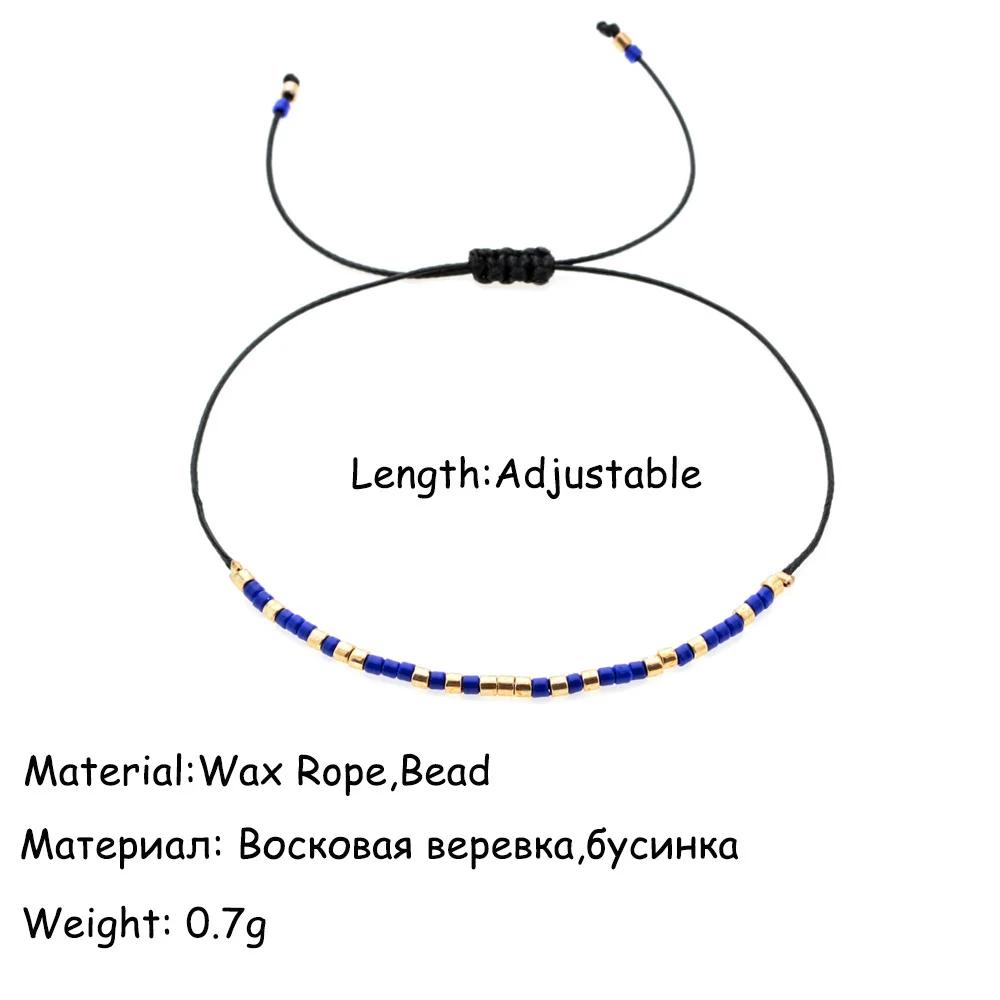 Женские браслеты в богемном стиле с бусинами из кристаллов плетеные