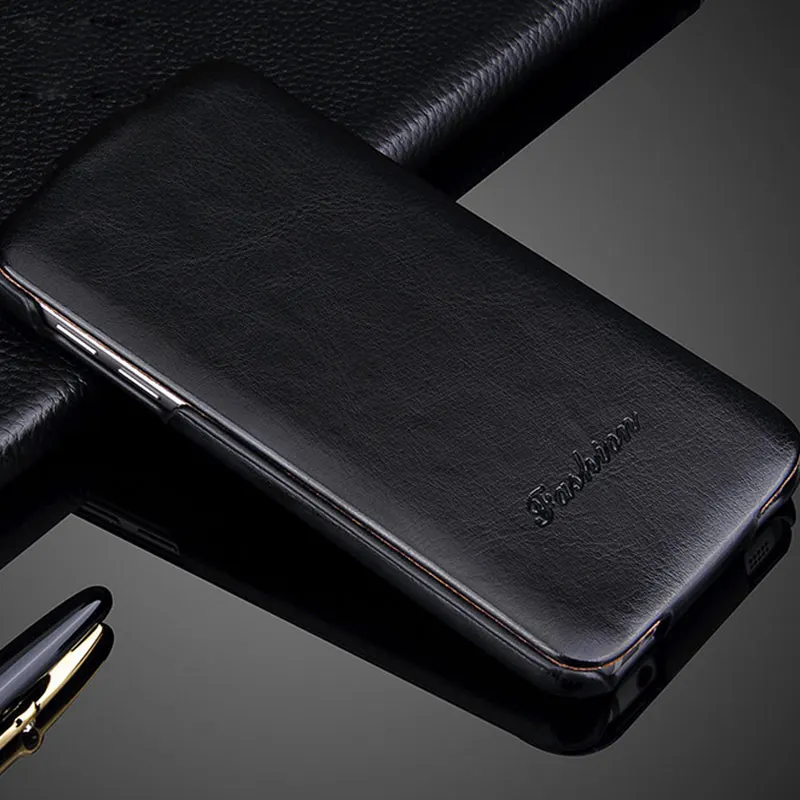 Роскошный чехол-книжка для телефона S7 Edge в деловом стиле, винтажный Чехол-держатель из натуральной кожи для samsung Galaxy S7 Edge S8 Plus S10 S9 Note 8 - Цвет: Черный