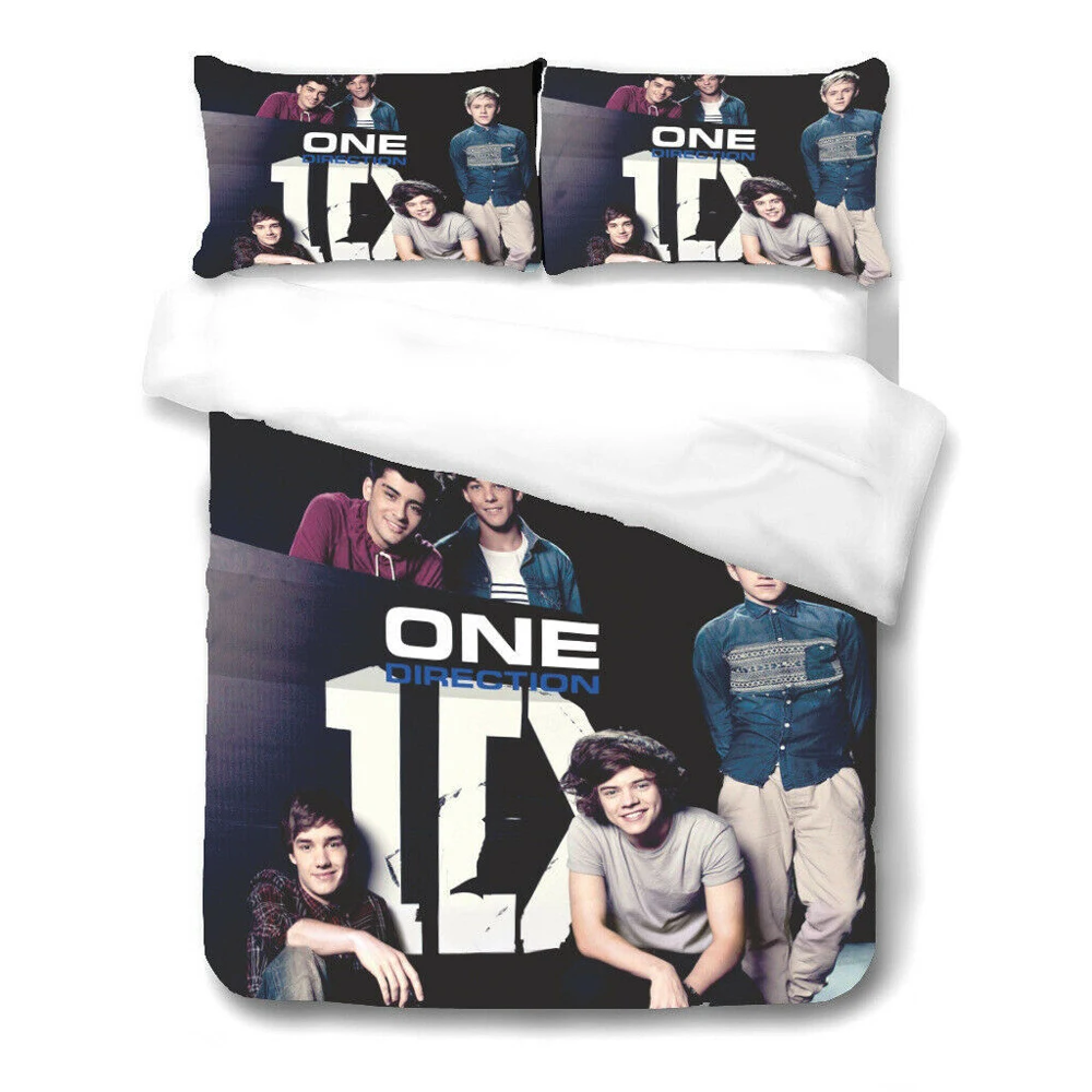 

One Direction Boy Group 3D Bedding Set Queen King Duvet Cover Set Comforter Cover with Pillowcase Set Home Textile Bedclothes