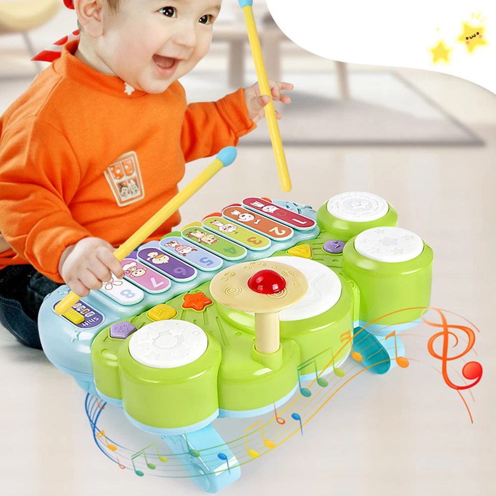 Музыкальная игрушка 3 в 1 детский Ручной Ударный пианино для раннего развития