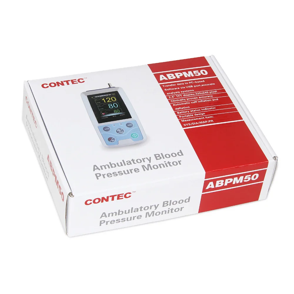 Фото Arm Амбулаторный монитор кровяного давления 24 часа NIBP Holter CONTEC ABPM50 + взрослый Arm Амбулаторный монитор кровяного давления 24 часа NIBP Holter CONTEC ABPM50 + взрослый