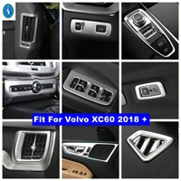 matte interior refit kit head lights switch lift button air ac panel reading lights cover trim for volvo xc60 2018 2021