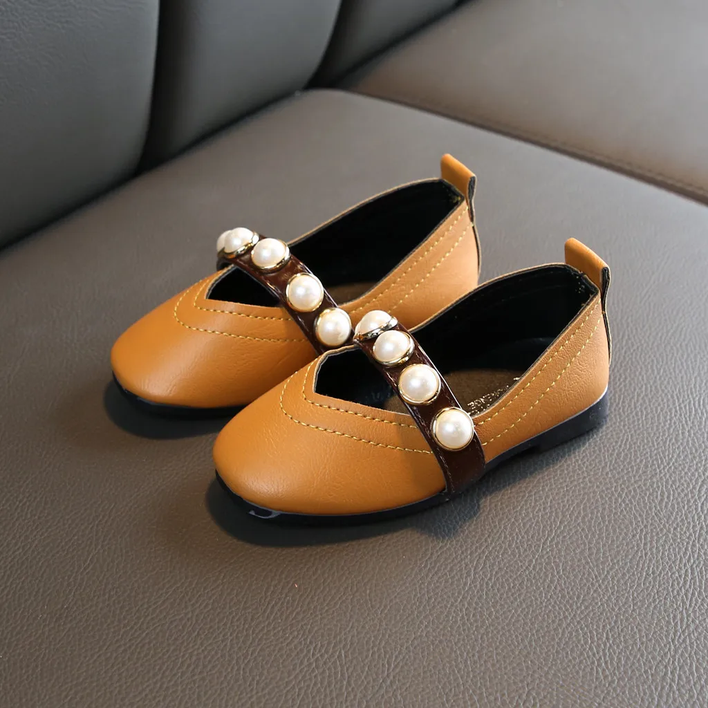 Сандалии с жемчугом для девочек Вечерние открытые туфли танцев детей Летние