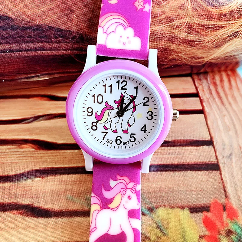 

Children Fashion Cute Unicorn Cartoon Girls Boys Child Pony Clock Student Sport Kids Watch Baby Watch Baby Birthday Party Gifts