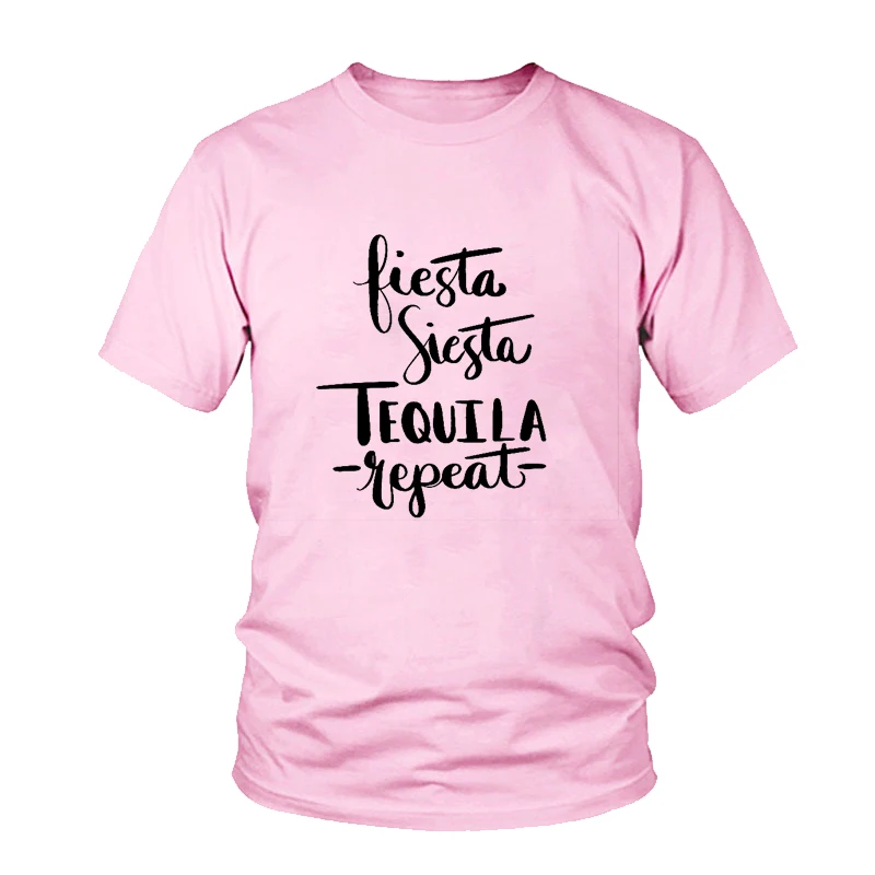 Милые вечерние рубашки для девочек на каникулах и футболка с надписью Fiesta Siesta